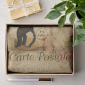 Ephemera French Briefkaart Dansant Cat Decoupage Tissuepapier (Geschenk)