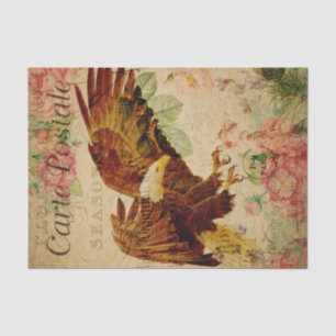 Ephemera French Briefkaart Flying Eagle Decoupage Tissuepapier