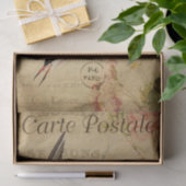 Ephemera French Briefkaart Tern Bird Decoupage Tissuepapier (Geschenk)