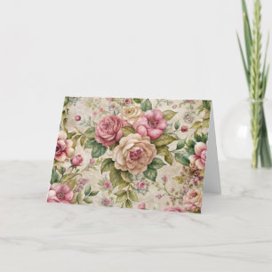 Ephemera Geïnspireerde Bloemen Kaart