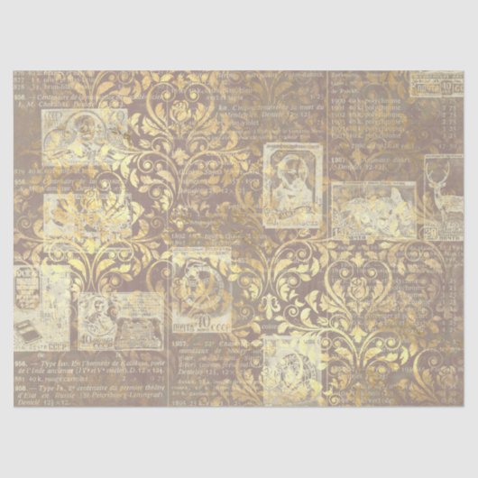 Ephemera Gold Paper Series Design 11 Tissuepapier (Voorkant)