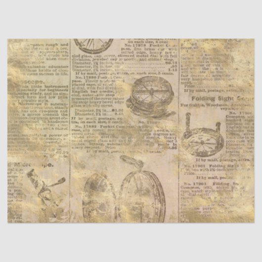 Ephemera Gold Paper Series Design 16 Tissuepapier (Voorkant)