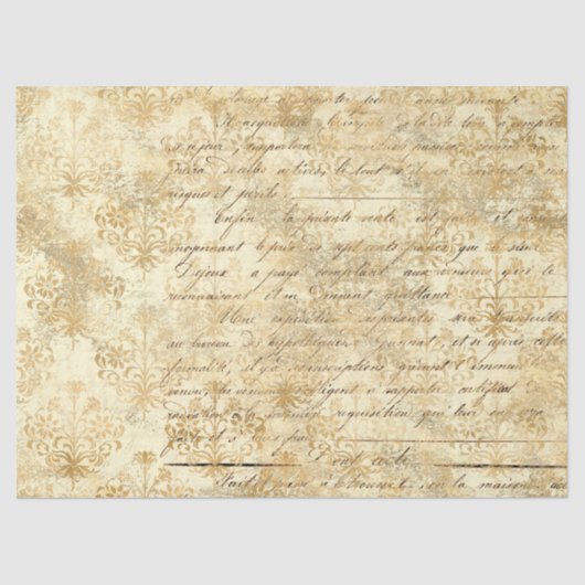 Ephemera Gold Paper Series Design 6 Tissuepapier (Voorkant)