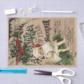 Ephemera Kerstmis Nieuwjaar Souvenir Ontkoppeling Tissuepapier (Craft)