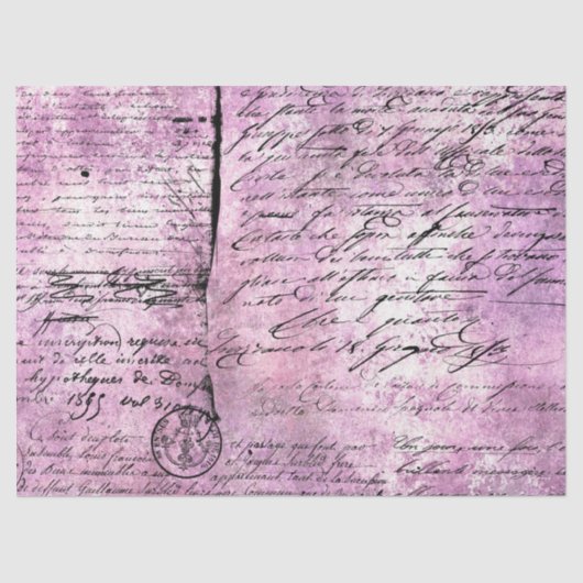 Ephemera Lavendar Paper Series Design 9 Tissuepapier (Voorkant)