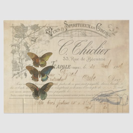 Ephemera-ontkoppelingstok Tissuepapier (Voorkant)