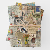 Ephemera ontkoppelpapier of Collage papier Inpakpapier Vel (In situ)