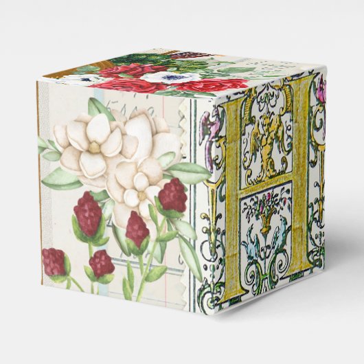 Ephemera ontwerp met initiaal H Bedankdoosjes (Voorkant Zijde)