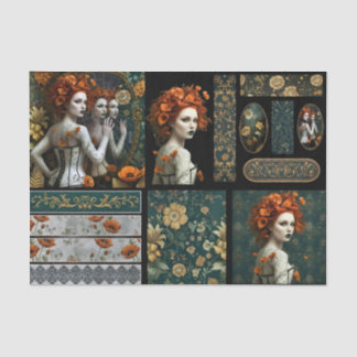 Ephemera Poetic Gothic Motifs Tissuepapier