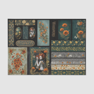 Ephemera Poetic Gothic Motifs Tissuepapier