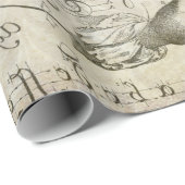 Ephemera Red Bird Decoupage 60lb papier (Rol Hoek)