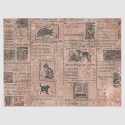 Ephemera Roos Gold Paper Series Design 5 Tissuepapier (Voorkant)