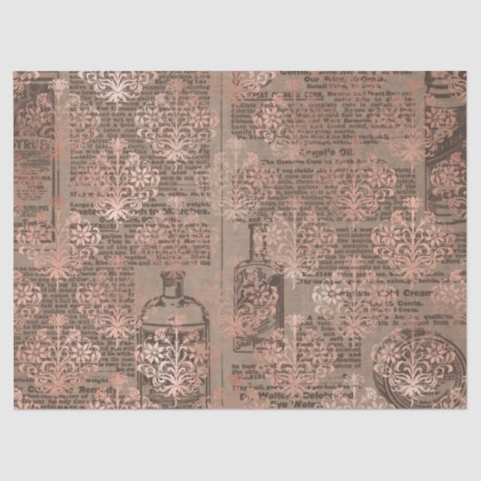 Ephemera Roos Gold Paper Series Design 6 Tissuepapier (Voorkant)