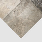 Ephemera Script Floral Black Tan-ontkoppeling Tissuepapier (Detail)