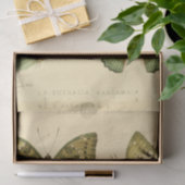  Ephemera Script Groene Vlinder Decoupage Tissuepapier (Geschenk)