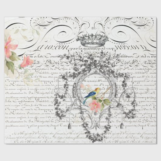 Ephemera Script Wrapping Paper Cadeaupapier (Vlak)