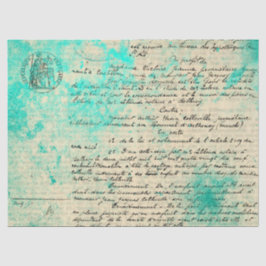 Ephemera Turquoise Paper Series Design 14 Tissuepapier