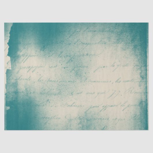 Ephemera Turquoise Paper Series Design 16 Tissuepapier (Voorkant)