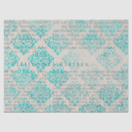 Ephemera Turquoise Paper Series Design 17 Tissuepapier