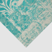 Ephemera Turquoise Paper Series Design 19 Tissuepapier (Detail)