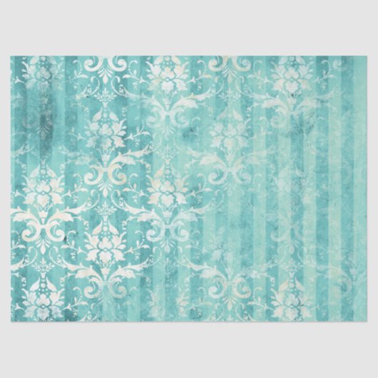 Ephemera Turquoise Paper Series Design 20 Tissuepapier (Voorkant)