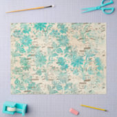 Ephemera Turquoise Paper Series Design 7 Tissuepapier (Craft)