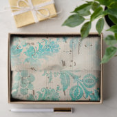Ephemera Turquoise Paper Series Design 7 Tissuepapier (Geschenk)