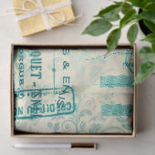 Ephemera Turquoise Paper Series Design 8 Tissuepapier (Geschenk)