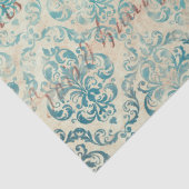 Ephemera Turquoise Paper Series Design 9 Tissuepapier (Detail)