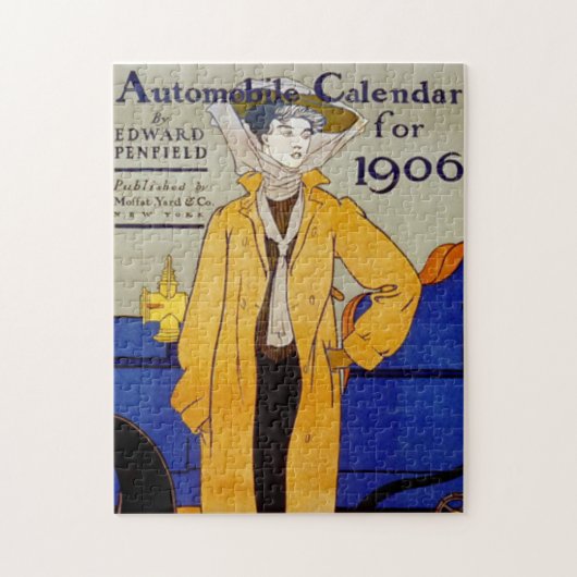 Ephemera  Voman in Gold Jacket 1906 Legpuzzel (Verticaal)
