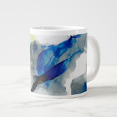 Ephemeral - Blauw & grijs Extra Grote Beker (Voorkant rechts)
