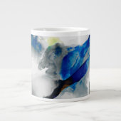 Ephemeral - Blauw & grijs Extra Grote Beker (Voorkant)