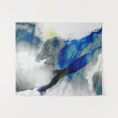 Ephemeral - Blauw & grijs Wandkleed (Voorkant (horizontaal))