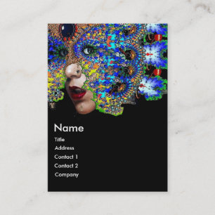 EPHEMERAL blauw rood geel zwart Visitekaartje