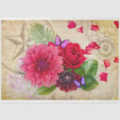 Ephemeral Bloemen Decoupage Weefselpapier Tissuepapier (Voorkant)