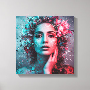 Ephemeral Bloom Stretched Canvas Print