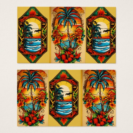 Ephemeral Essence Een boeiend Tattoo ontwerp Visitekaartje (Voorkant /achterkant)