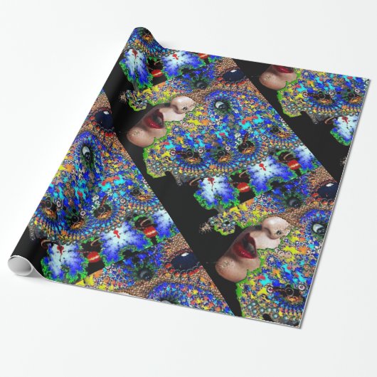 EPHEMERAL FRACTAL MASK CADEAUPAPIER (Uitgerold)