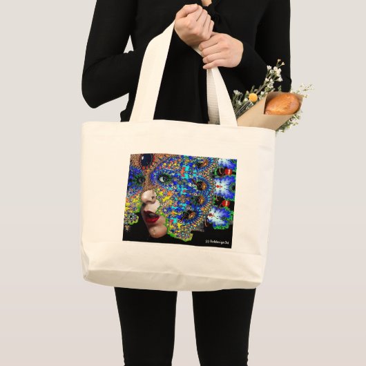 EPHEMERAL Lady met fractaal masker Grote Tote Bag (Voorkant (product))