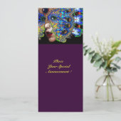 EPHEMERAL Mardi Gras Masquerade Ball, blauw masker Aankondiging (Staand voorkant)