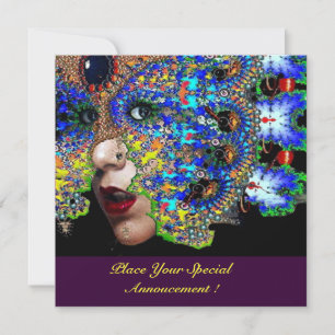 EPHEMERAL MASK Halloween Masquerade Ball Invite Kaart