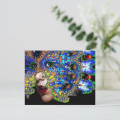 EPHEMERAL masquerade costume ball, blauwe saffier Aankondiging (Staand voorkant)