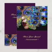 EPHEMERAL Sweet 16 Masquerade Ball Kaart (Voorkant / Achterkant)