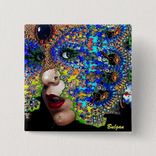 EPHEMERAL VIERKANTE BUTTON 5,1 CM