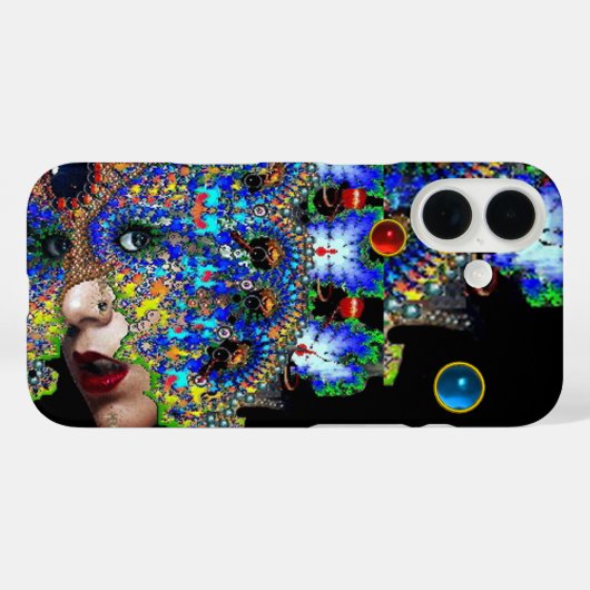 EPHEMERAL VROUW / kleurig fractaal masker, stenen Case-Mate iPhone Case (Achterkant (horizontaal))