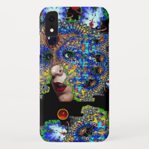 EPHEMERAL/VROUW MET KLORFUL FRACTALE MASKER iPhone XR HOESJE