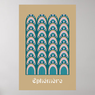 éphémère Art Deco-stijl Poster