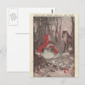 Éphémère vintage Petit Chaperon Rouge Carte postal (Devant / Derrière)