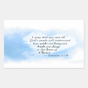 Ephesianen 3:18 Hoe breed en diep is de liefde van Rechthoekige Sticker