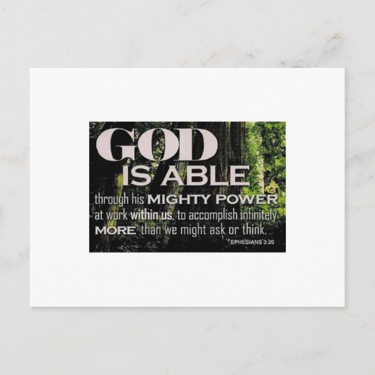 Ephesianen 3:20 briefkaart (Voorkant)